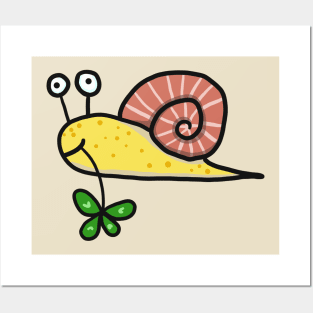 lucky  snail Posters and Art